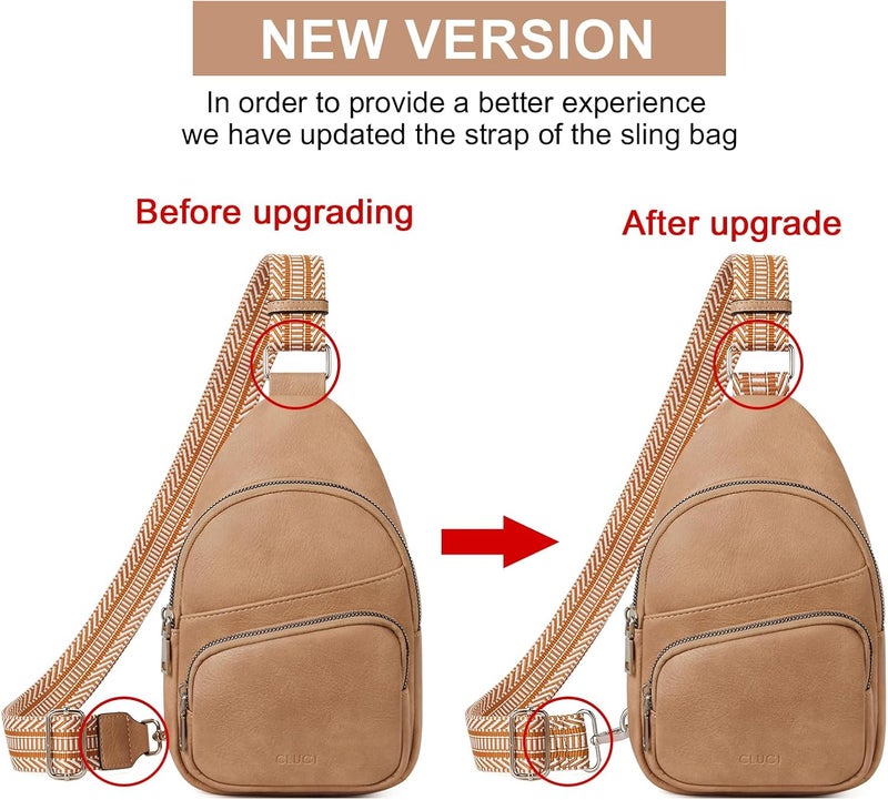 CLUCI Small Sling Bag for Women, Vegan Leather Fanny Pack Crossbody Bags for Women, Unique Birthday Gifts - Image 2